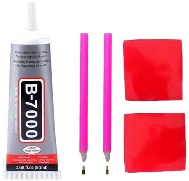 Jinita B7000 Glue 50ml + 2 Pens Combo for Jewelry Making & DIY Crafts Crack Filler
