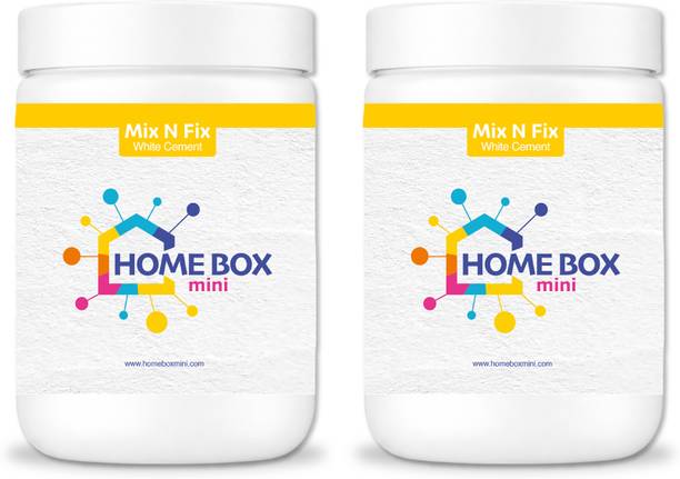 HOME BOX mini Mix n Fix Pack of 2 White Cement Putty Joint Fillers for Interior/Exterior Walls Crack Filler