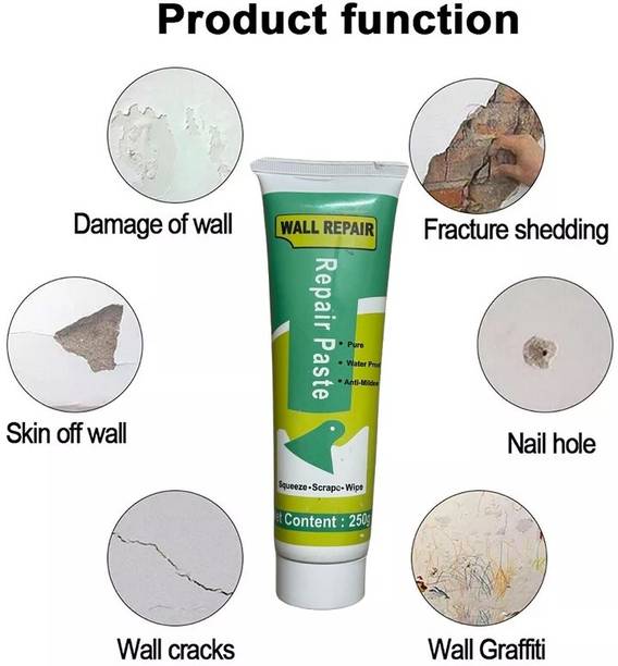 Glocal Web Wall Repair Paste for Filling Cracks, Holes, Easy wall/Tiles repair kit R34 Adhesive