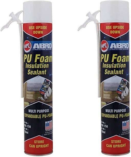 ABRO PUF-750 Multipurpose Expandable PU Foam Insulation Sealant Spray (Pack of 2) Crack Filler