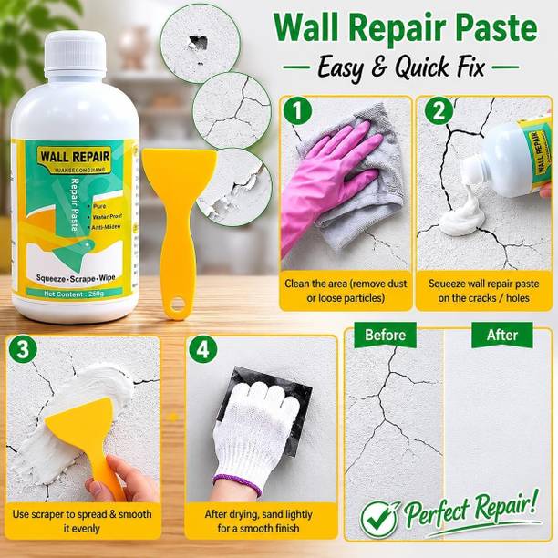 Rahipa White Wall Repair Filler Paste with Scraper for Crack & Hole Repair Crack Filler