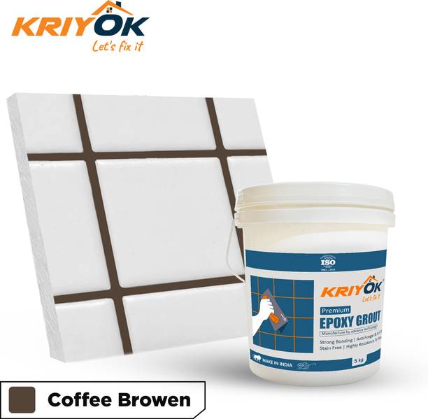 KRIYOK Premium Epoxy Grout | Solid Regular Colors Tiles Epoxy Grout (Coffee Brown) Crack Filler