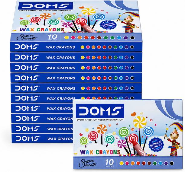 Gayen Group Wax Crayons Set of 10 Boxes | 10 Shades Each