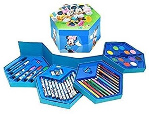 Patly Color Set 46 Pieces Art Craft Color Kit (Crayons, Water Color, Sketch Pens)
