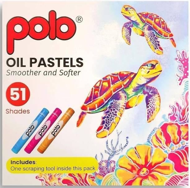 Rai Exclusive Polo Oil Pastels 51 Shades Paper Box | Smoother & Softer