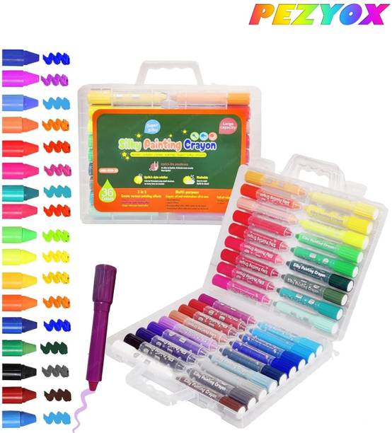 PEZYOX 36 Crayon Sets offer vibrant, non-toxic colors for art and education.