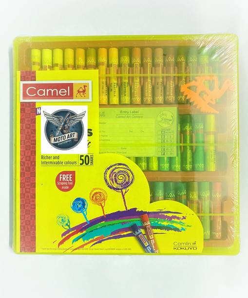 Camel CAMLIN Oil Pastel with Reusable Plastic Box - 50 Shades,Multicolor