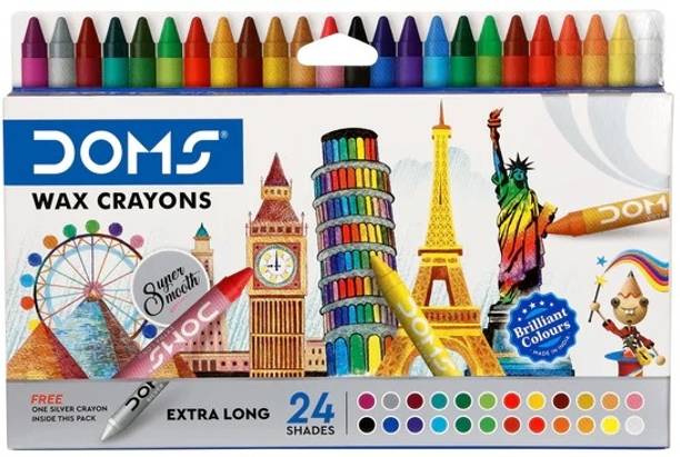 DOMS 24 SHADE WAX CRAYON