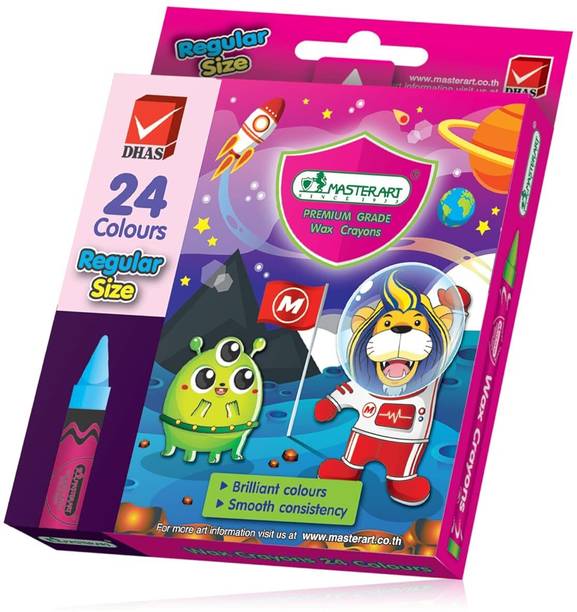 masterart Wax Crayons Regular Size 24 colors suitable for a variety of works of art