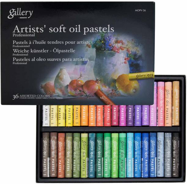 Mungyo MOPV-36 Gallery Artists' Soft Oil Pastels 1 PACK OF 36 Colours