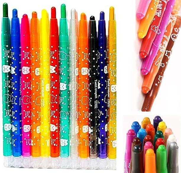 heet Crayons Rolling Wax Color Pens for Drawing Art
