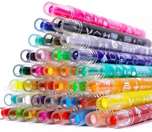 Gomzy Coloring kit Twistable 36 Shades Rolling Crayons Pen 17 cm long