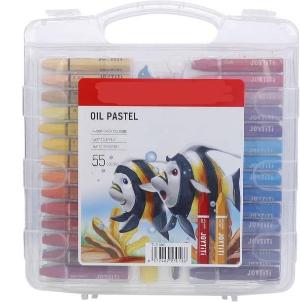 Pehrovin Joytiti Oil Pastels Set of 55 for Kids and Professional Colouring