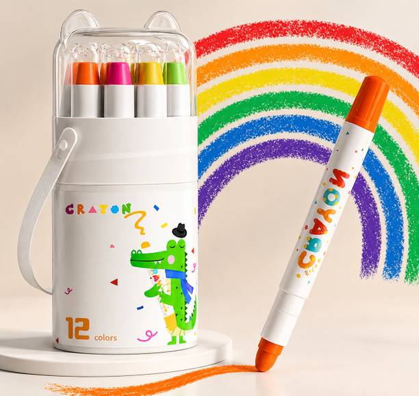 Mokleva Twistable Washable Crayon For Kids Drawing, Coloring, School Art/Craft Supplies