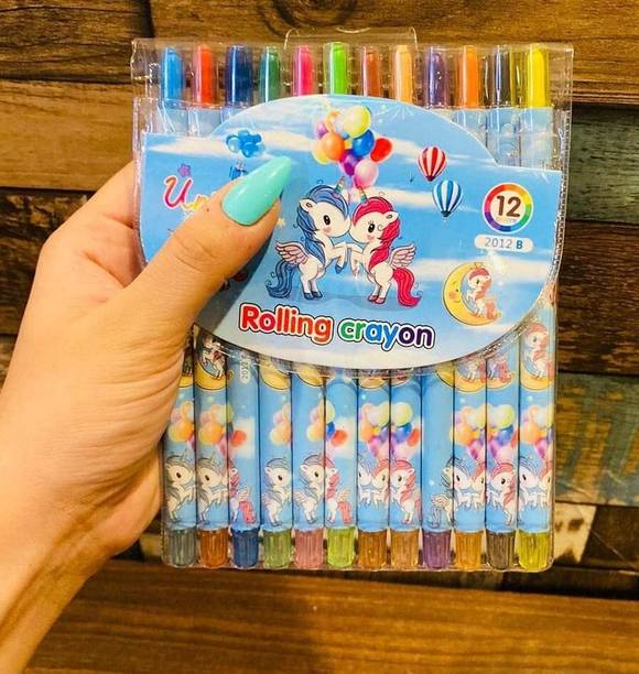 Bhive Unicorn Rolling Sticks Crayons Color