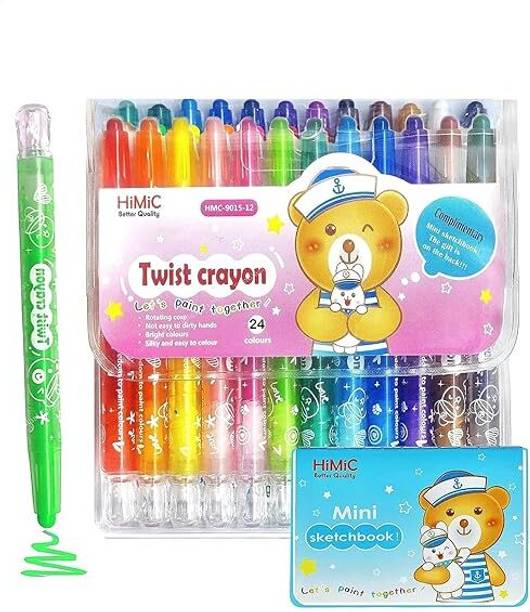 jbrstore Crayon Color Set 24 pcs Non-Toxic & Safe for Kids |Smooth, Break-Resistant