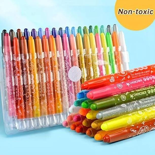 jbrstore 36 Twist Crayon Colors Set for Kids