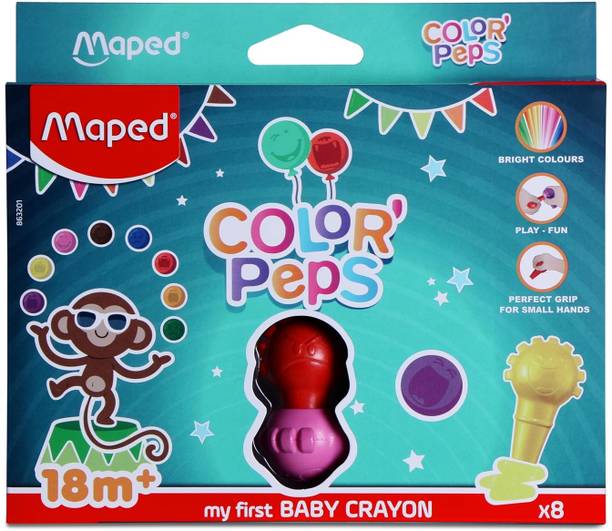 Maped My First Baby Crayon Grip- 8 Bright colous