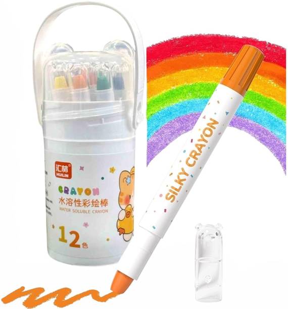 ESTIVO Water Soluble Silky Crayons 12 Colors