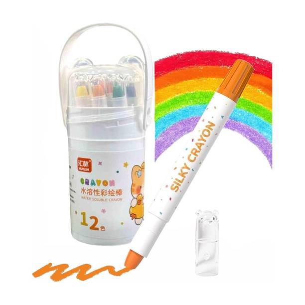 ESTIVO Water Soluble Silky Crayons 12 Colors