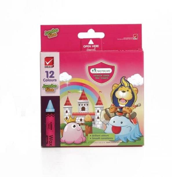 masterart Wax Crayons Jumbo Size 12 colors suitable for a variety of works of art
