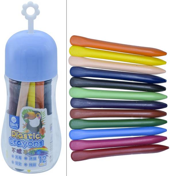 53 Arts Plastic Crayons 12 Colour Set