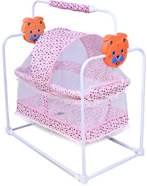 STEELOART Premium Design Sher Khan(Tiger) Baby Crib Mosquito Net & Heavy Metal Body Frame.