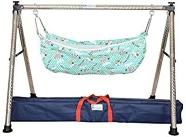 MEENA ENTERPRISES Baby Boy's and Girl's Portable Folding Swing Cradle,Ghodiyu/Parna/Baby jhula