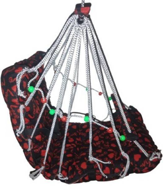 srq Baby hanging jhula- swing-cradle with 8 rope &amp; safty belt (1-5 years baby)