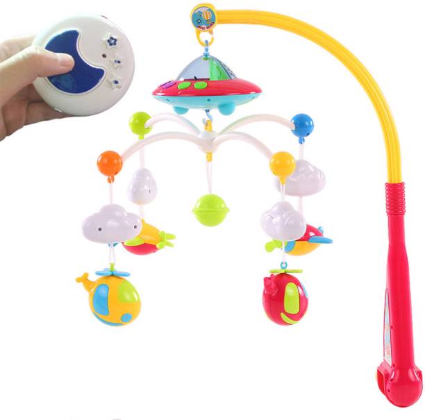 Kiditos Musical Cot Mobile with Battery Operated Rotation 108 Beautiful Songs