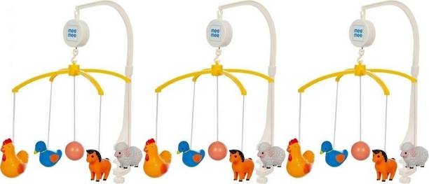 MeeMee Musical Animal Cot Mobile x Pack of 3