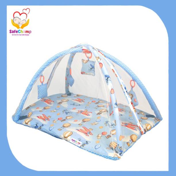 SafeChamp Moxie Baby Bedding Mattress Set with Mosquito Net Baby Lounger,Baby Play Gym.