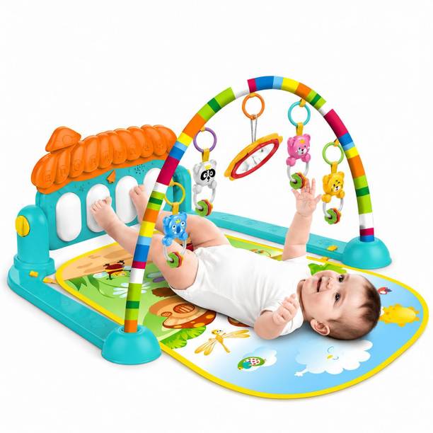 Learn With Fun Kick & Play Musical Keyboard Mat Piano Baby Play Mat Gym & Fitness Rack