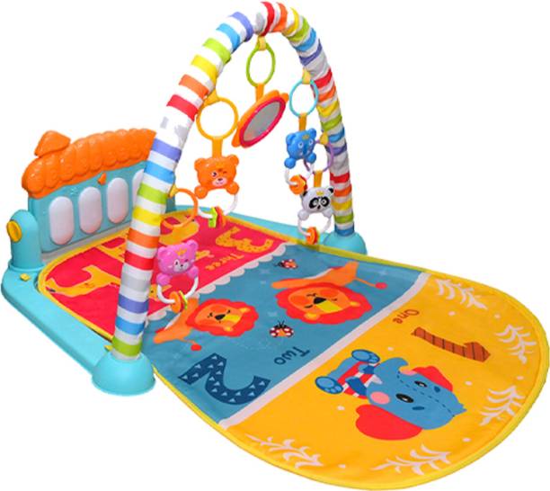BUMTUM Baby Piano Play Mat Gym & Fitness Rack, Hanging Rattles Keyboard Set With Music
