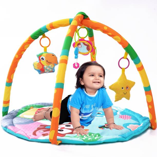 ASHOOJATEX Play Mat Activity Gym Foldable Mat With Hanging Toys