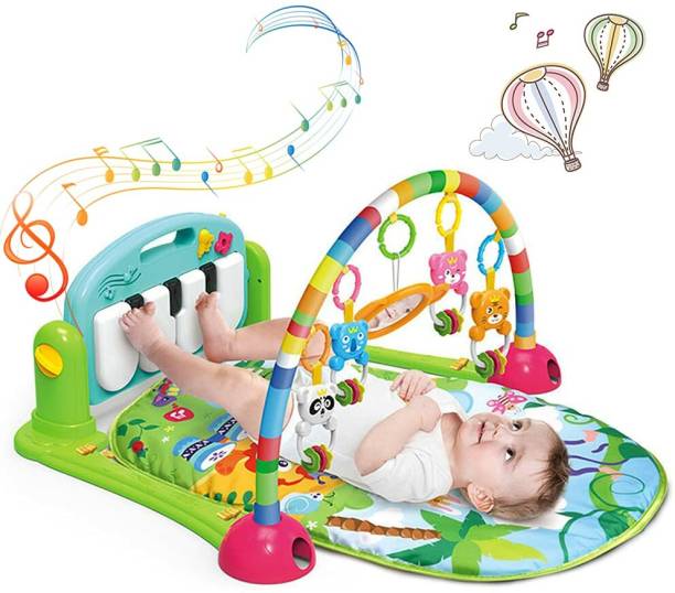 Purvaa Collection Baby Play Gym Mat And Play Piano for Kids 0-2 Years Lights & Music Activity Toys