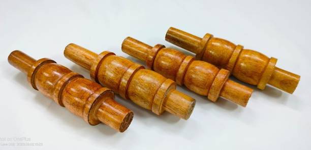 Sportsyuva Cricket Wooden Bails for Wicket Stump Set of 4 l Natural Wood Standard Bail