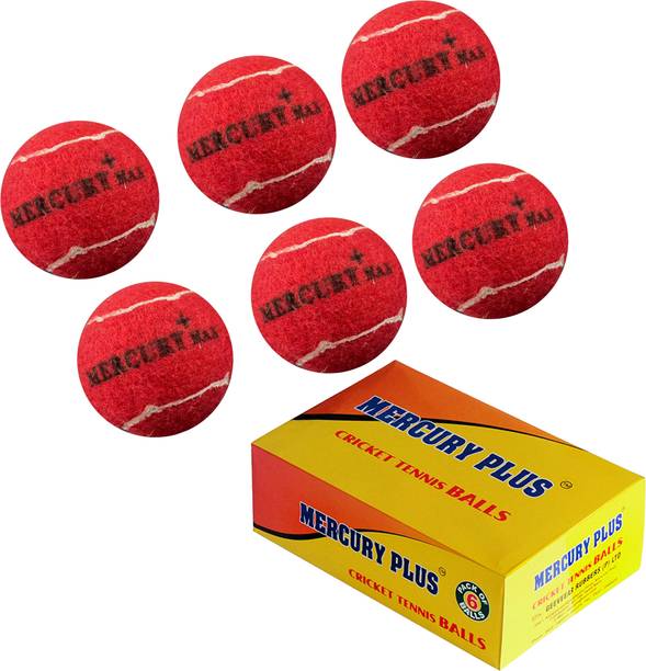 Mercury Plus Heavy Weight Cricket Rubber Tennis Balls Standard Bail