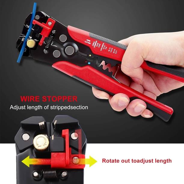 toolskart Automatic Wire Stripping, Cutting & Crimping Tool 3 in 1 Heavy Duty Self Adjusting Heavy Duty Electrical Wire Cutter Manual Crimper