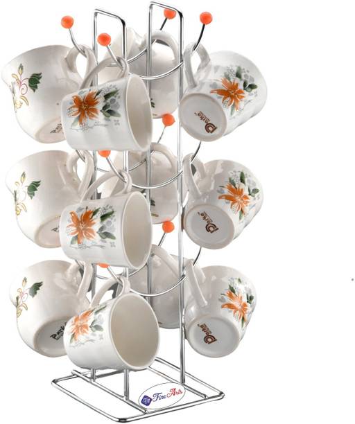 FineArts Pack of 1 Stainless Steel Cup Stand |Mug Holder | Tea Cup Holder | Kitchen Rack Storage Coffee Cup Holder