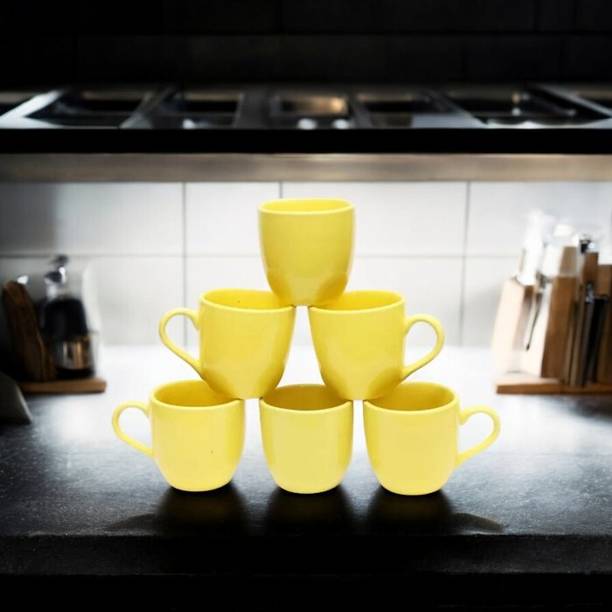 OriginalCeramics Pack of 6 Ceramic 88 Ceramic Mat/Glossy Finish Tea and Coffee Cups with 150 ml Set of 6 Pcs