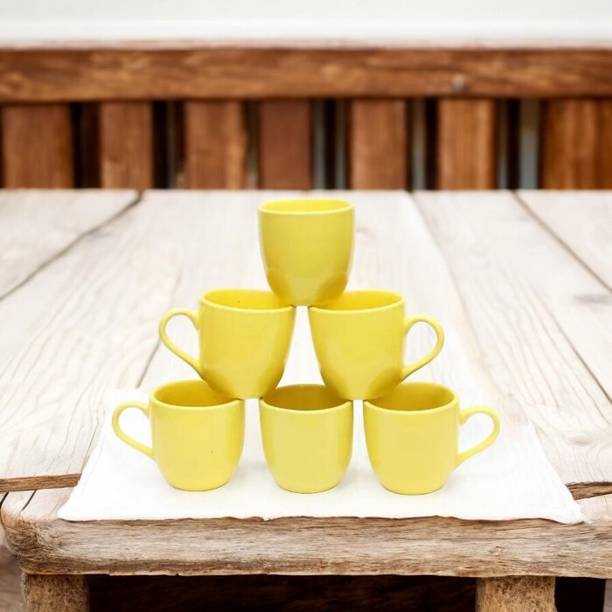 OriginalCeramics Pack of 6 Ceramic 74 Ceramic Mat/Glossy Finish Tea and Coffee Cups with 150 ml Set of 6 Pcs