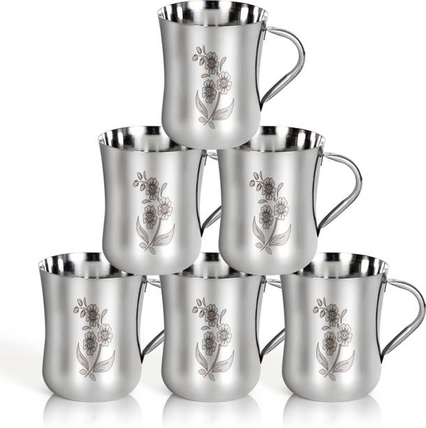Q4S Laser Flower Print for Hot Drinks like Coffee Milk स्टेनलेस स्टील