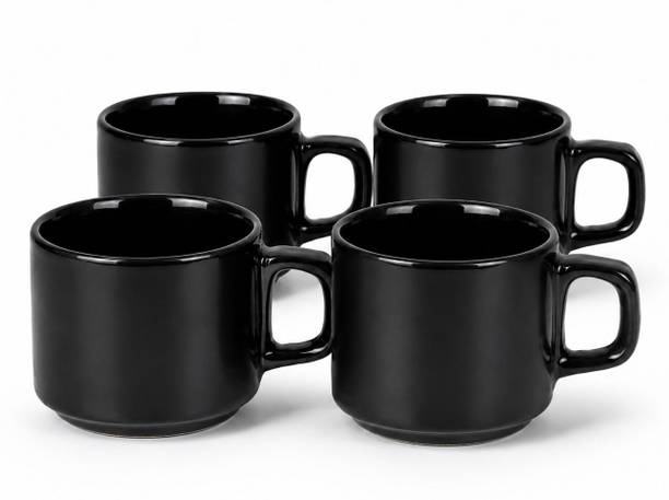 SHYAM store Ceramic Stylish Ceramic Tea Cups Set with Handle for Daily Use