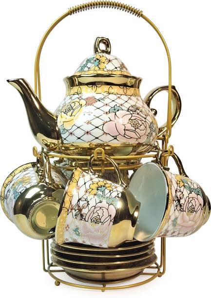 DMRD MART Pack of 13 Porcelain Porcelain Tea and Coffee Large Mug Set