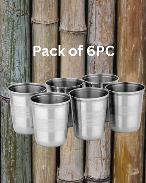 WEKTU Pack of 6 Stainless Steel Stainless Steel Tea Cup/Coffe Cup/Juicy/Single wall/150ML/6PC/15