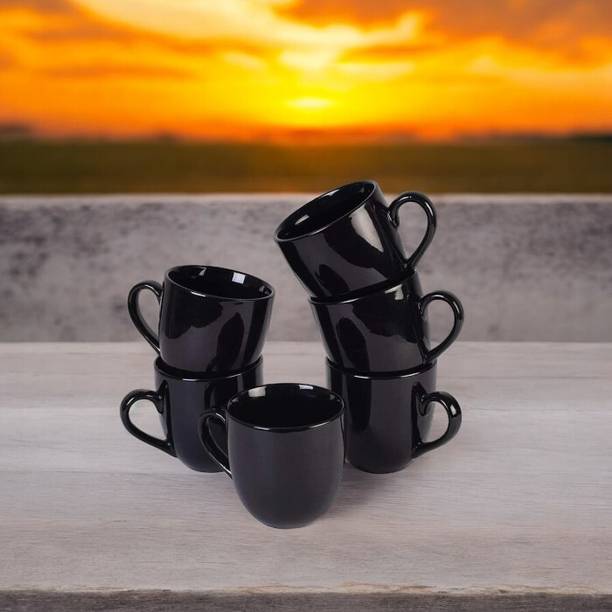 OriginalCeramics Pack of 6 Ceramic 116 Ceramic Mat/Glossy Finish Tea and Coffee Cups with 150 ml Set of 6 Pcs