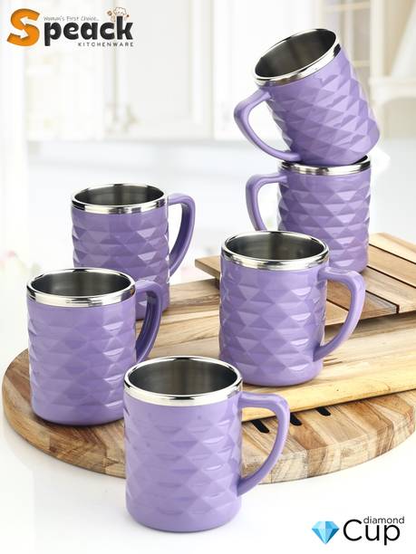 SPEACK Pack of 6 Stainless Steel Diamond Series