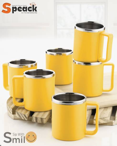 SPEACK Pack of 6 Stainless Steel Standard Tea