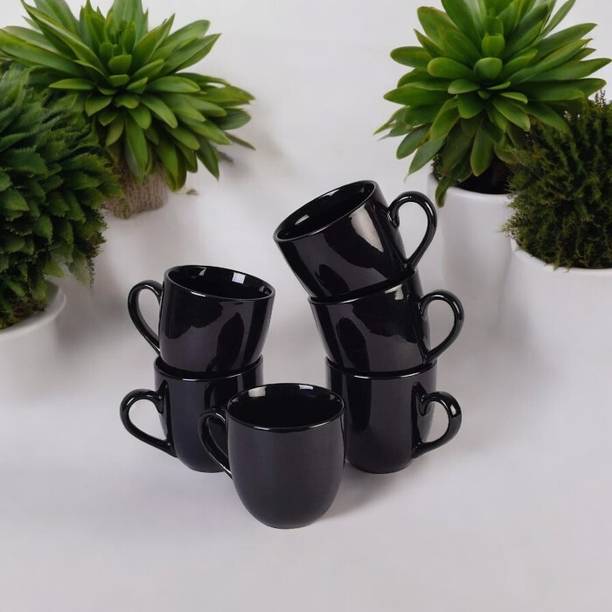 OriginalCeramics Pack of 6 Ceramic 138 Ceramic Mat/Glossy Finish Tea and Coffee Cups with 150 ml Set of 6 Pcs